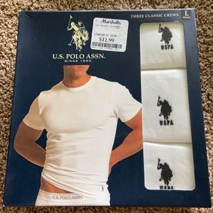 U.S. POLO ASSN Three Classic Crew T-Shirts